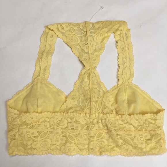 FREE PEOPLE yellow bralette size L - Picture 5 of 8